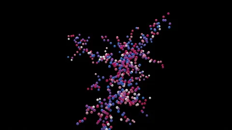 Technology Background CPU Circuit. 3D Visualization AI Processor Power. Colorful Stock Footage 151290478