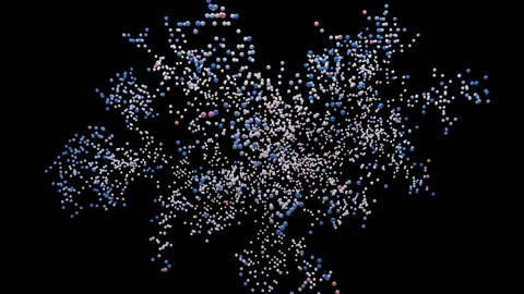 Technology Background CPU Circuit. 3D Visualization AI Processor Power. Colorful Stock Footage 151290633