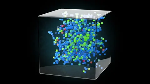 Technology Background CPU Circuit. 3D Visualization AI Processor Power. Colorful Stock Footage 151290718