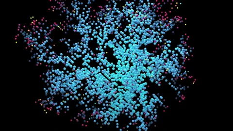 Technology Background CPU Circuit. 3D Visualization AI Processor Power. Colorful Stock Footage 151291063