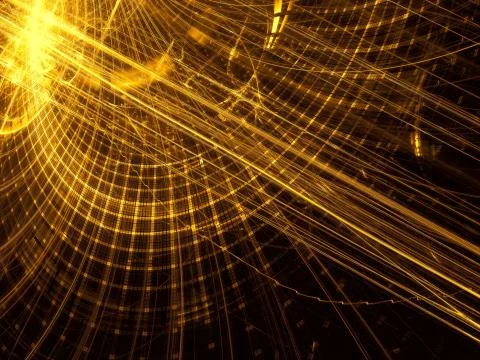 Technology background with curves and grid - abstract digitally Stock Illustration