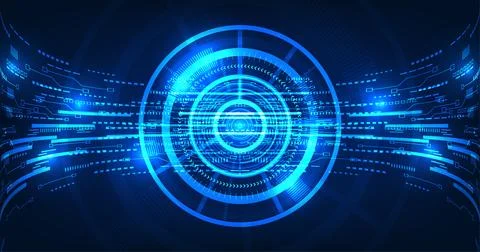 Technology background data Shows the transmission of large amounts of data .. 스톡 일러스트