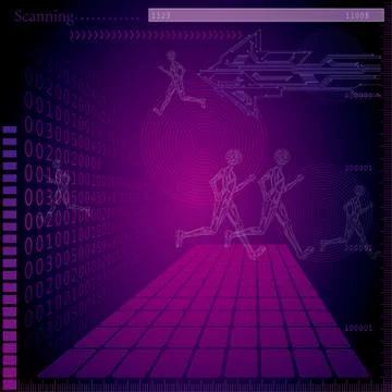 Technology background design. Circuit board, virtual cyberspace. Stock Illustration