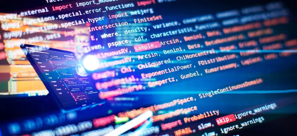 Technology background. Development, programming and coding technology conce.. Stockfoto's