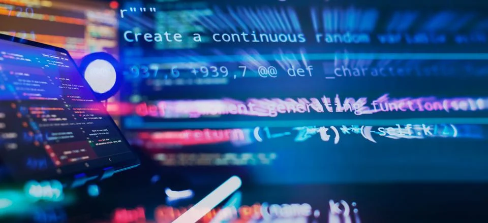 Technology background. Development, programming and coding technology conce.. Stockfoto's