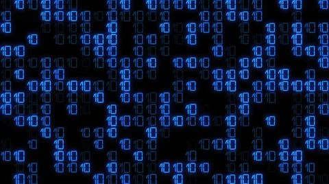 Technology  background with digital Numbers Blinking in 3D Layers and Rows . Stock Illustration