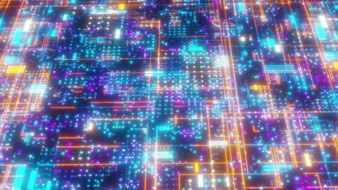 Technology background with dots and lines Illustrazione stock