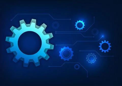 Technology background of drive, large gears connected to small gears throug.. イラスト素材