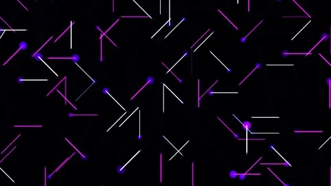 Technology Background with Dynamic Glowing Lines and Connecting Dots Video stock 334959101