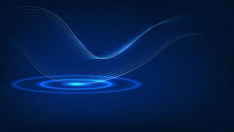 Technology background flowing glowing data lines. Represents big data analy.. 스톡 일러스트