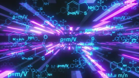 Technology background with formulas Stock Footage 312838855