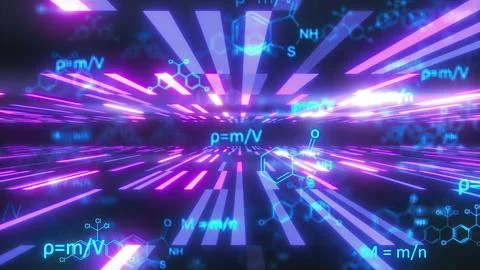 Technology background with formulas Stock Illustration