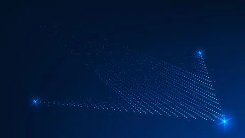 Technology background forward arrow formed by a digital dot matrix pattern,.. 库存插图