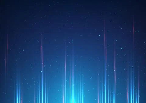 Technology background futuristic dark blue neon light glow digital rays abs.. Stock Illustration