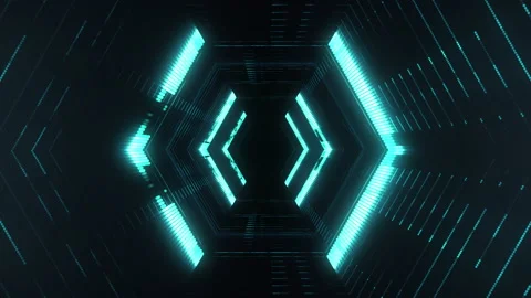 Technology background of a futuristic tunnel with abstract brackets. 動画素材 132000318