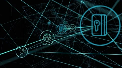 Technology background. Global network connection structure. Connecting people Video stock 163932906