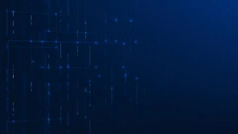 Technology background with glowing digital connection nodes, abstract geome.. Stock Illustration