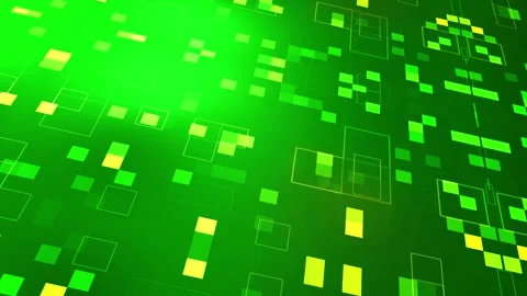 Technology background with glowing geometric square particles, mesh. 스톡 동영상 280115238