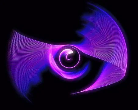 Technology background - glowing spiral - computer-generated image Stock Illustration