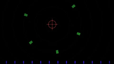 Technology background with graphics and crosshairs on black. Stock Footage 335966956