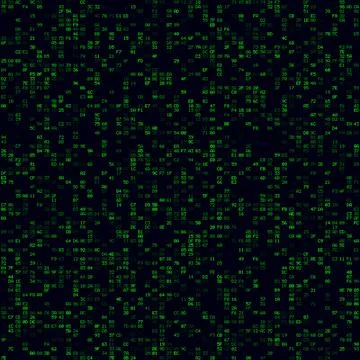 Technology Background. Green sparse hexademical pairs background. Big sized.. Stock Illustration