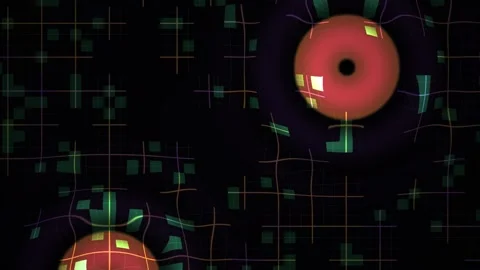 Technology background with grid and data visualization. Stock Footage 335540364