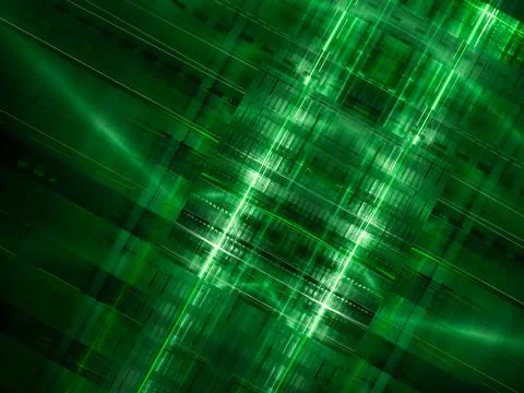 Technology background - grid and light effect - abstract fractal Stock Illustration