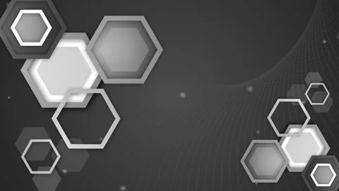 Technology background with hexagon frames animation, Abstract background wi.. Vidéo 346759254