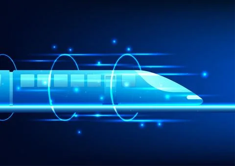 Technology background, High-speed train used for logistics transportation, .. Stockillustratie