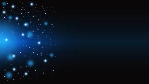 Technology background hitech concept. background with blue and white lights, Stock Illustration