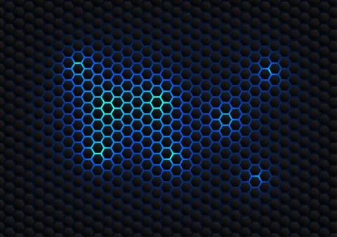 Technology background honeycomb Use geometric shapes to form a dark tone in.. 스톡 일러스트
