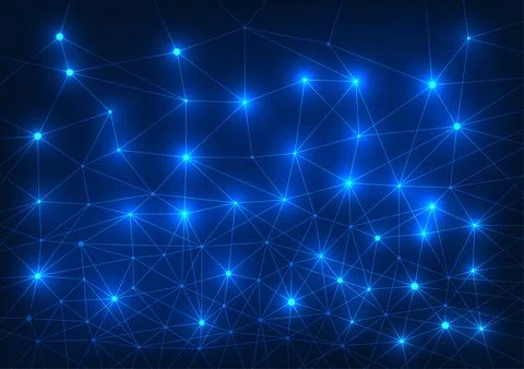 Technology background, Interconnected lines, and sparkles show the connecti.. 스톡 일러스트