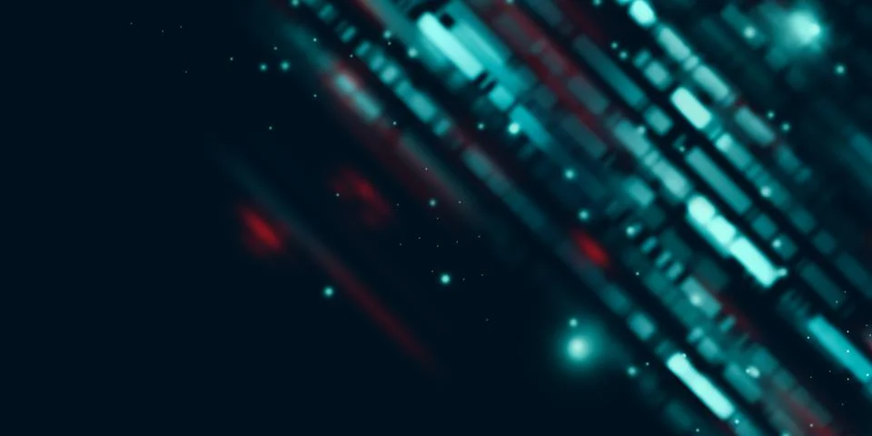 Technology background Light lines and blur 3D illustration Stock Illustration