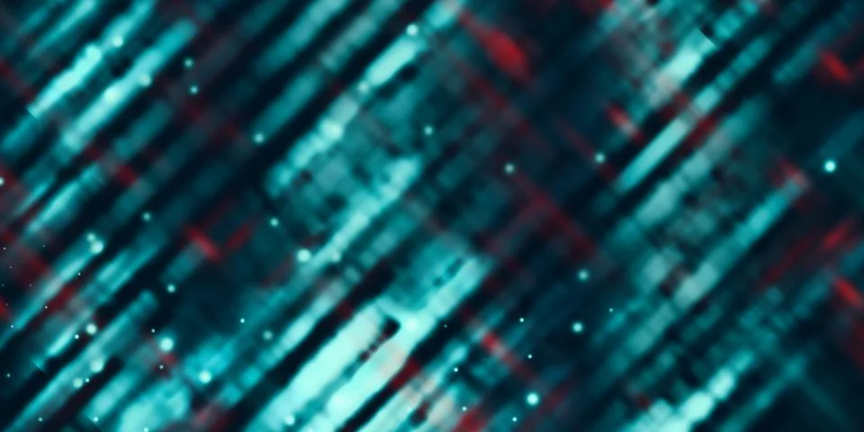 Technology background Light lines and blur 3D illustration Stock Illustration