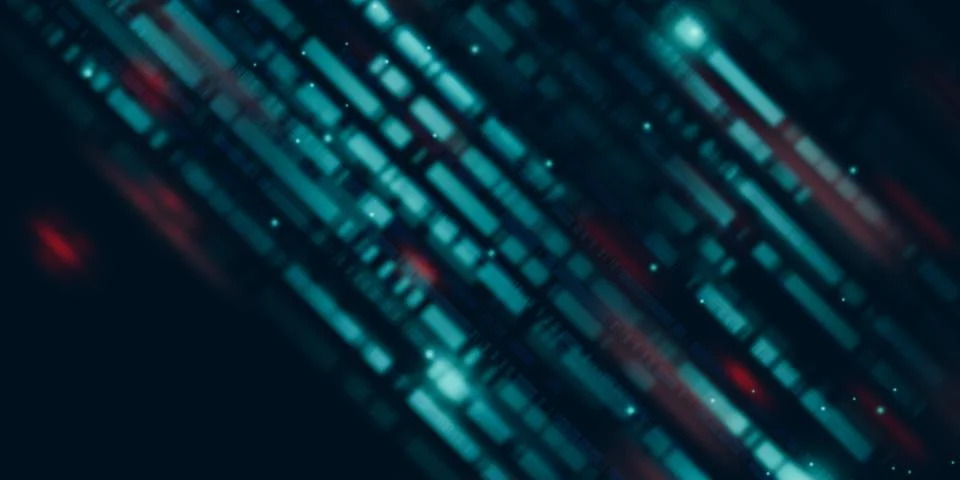 Technology background Light lines and blur 3D illustration Stock Illustration