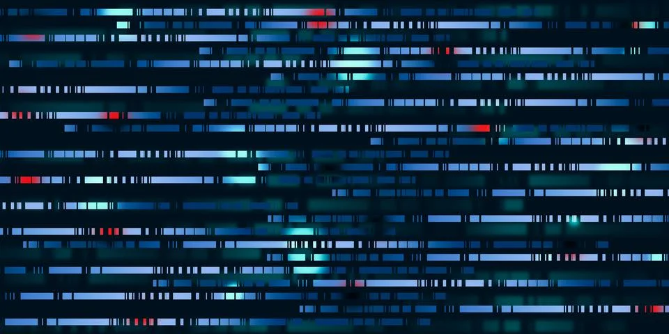 Technology background Light lines and blur 3D illustration Stock Illustration