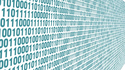Technology background lines of binary code on white background foundation Stock Footage 260486210