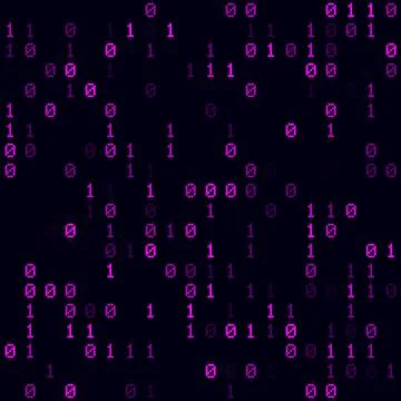 Technology Background. Magenta sparse binary background. Small sized seamle.. Stockillustratie