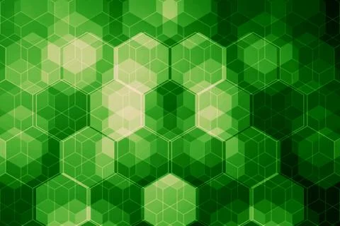 Technology background. Many hexagonal chain with light. Abstract backdrop. Gr Stock Photos