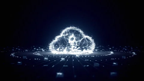 Technology background material for big data cloud storage computing Video stock 310813123