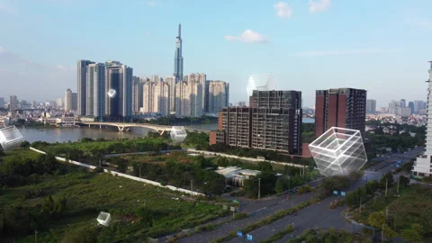 Technology background material for big data cloud storage computing Stock Footage 327173538