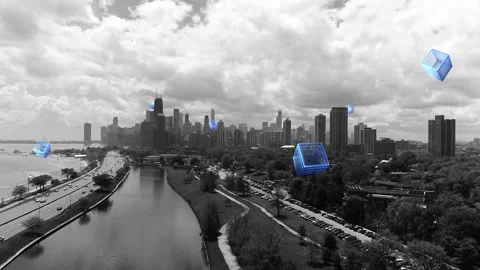 Technology background material for big data cloud storage computing Stock Footage 327245866