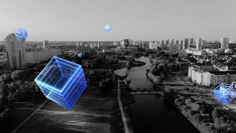 Technology background material for big data cloud storage computing Stock Footage 327245896