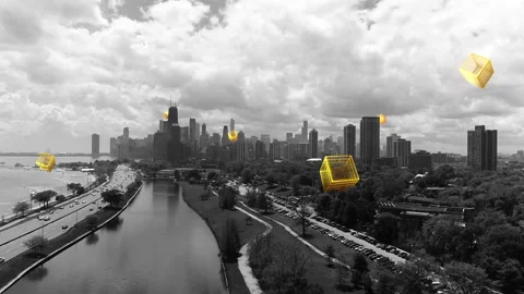 Technology background material for big data cloud storage computing Stock Footage 327247124