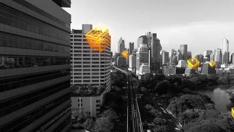 Technology background material for big data cloud storage computing Stock Footage 327247521