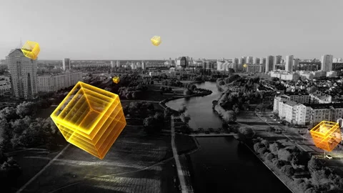 Technology background material for big data cloud storage computing Stock Footage 327247730