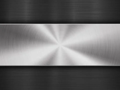 Technology Background with Metal Circular Brushed Textured Stock Illustration