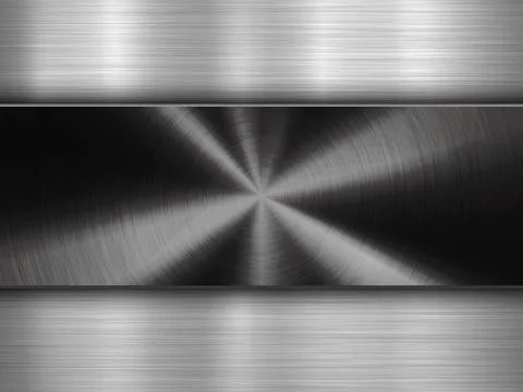 Technology Background with Metal Circular Brushed Textured Stock Illustration