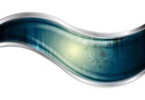 Technology background with metal wave Technology background with metal wav... Stock Photos