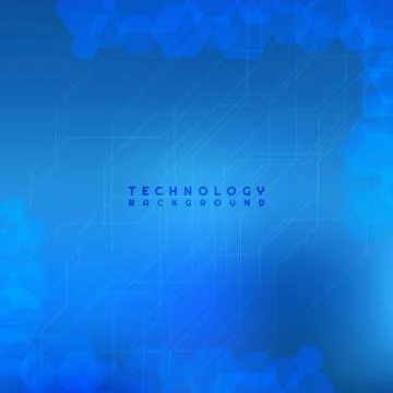 Technology background modern line and hexagon shape design blue color backdro Stock Illustration